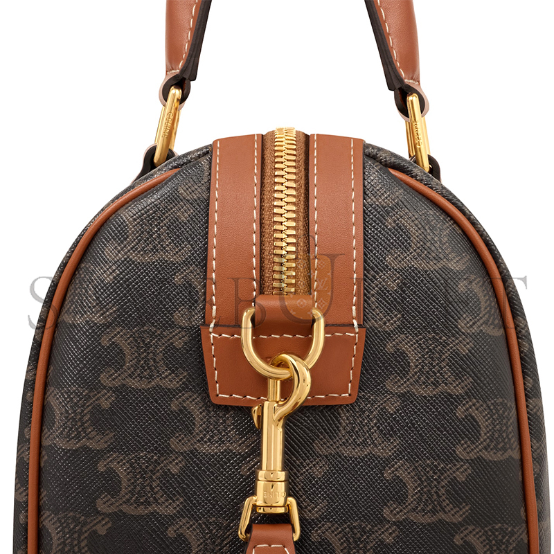 Ce1i*e medium boston in triomphe canvas and calfskin 121322cas.04lu (25*19*13cm)
